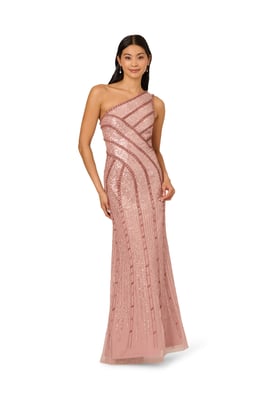 Bead Mesh Long Dress