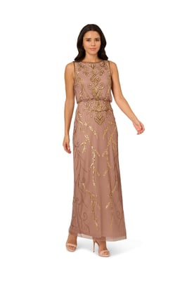 Bead Blouson Long Dress