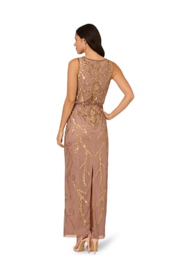 Bead Blouson Long Dress