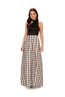 Plaid Combo Gown