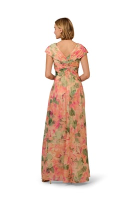 Printed Front Twist Gown