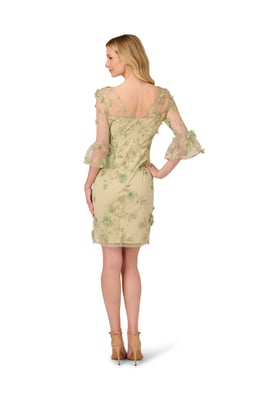 Floral Embroidery Sheath Dress