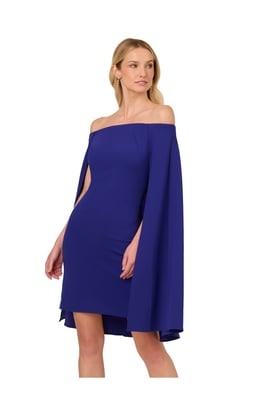 Off Shoulder Cape Dress