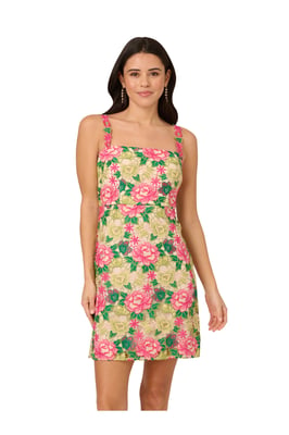 Floral Embroidery Short Dress
