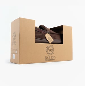 Jo & Joe St Andrews Mens Moccasin Slippers Brown