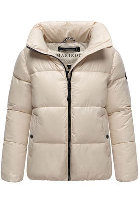 Marikoo dam vinterjacka Hazalee i puffer-stil med glansig yta