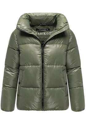 Marikoo dam vinterjacka Hazalee i puffer-stil med glansig yta