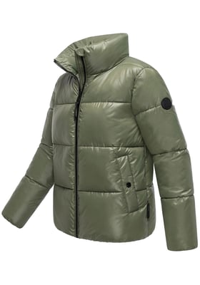 Marikoo dam vinterjacka Hazalee i puffer-stil med glansig yta