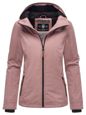 Marikoo dames overgangsjas lichtgewicht water- en windafstotend met capuchon mauve