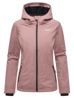 Marikoo dames overgangsjas lichtgewicht water- en windafstotend met capuchon mauve