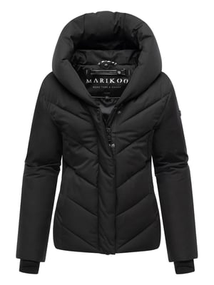 Marikoo dames gewatteerde winterjas Nadiraa met 2-in-1 design & capuchon