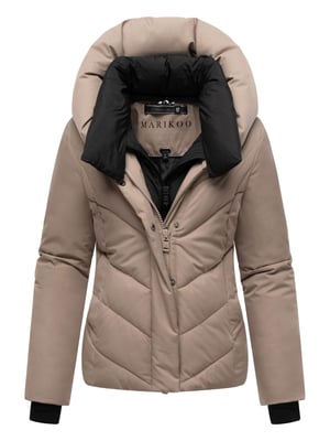 Marikoo dames gewatteerde winterjas Nadiraa met 2-in-1 design & capuchon