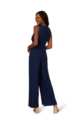Twist Front Overlay Jumpsuit