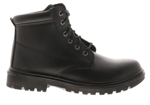 Tradesafe Mens Safety Boots Build Lace Up Coated Leather Black