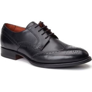 Base London Bell Leren Heren Zwarte Brogues Schoenen