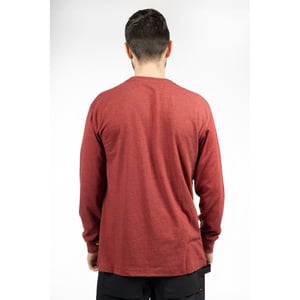 Caterpillar Merkenbanner Lange Mouwen Katoenen Heren Rode T-Shirt