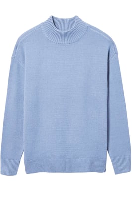 Funnel Neck Cuffed Jumper