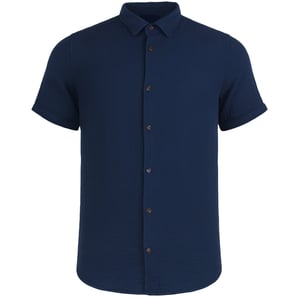 Ted Baker Digmer Textured Lightweight Mens Navy Shirt