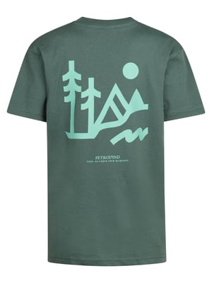 Petrol Industries - Jongens Backprint T-shirt Tetons - Groen