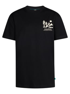 Petrol Industries - Jongens Backprint T-shirt Tetons - Zwart