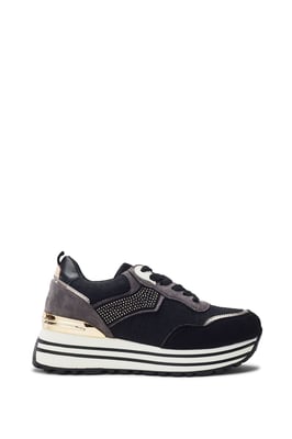 Gabiella Black Textile Sneakers