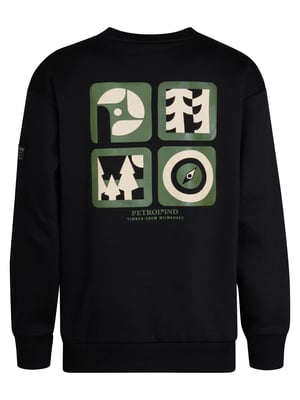 Petrol Industries - Jongens Backprint Sweater Pocono - Zwart