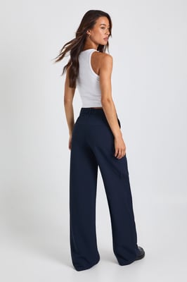 Tall Essential Wide Leg Tailored Trousers