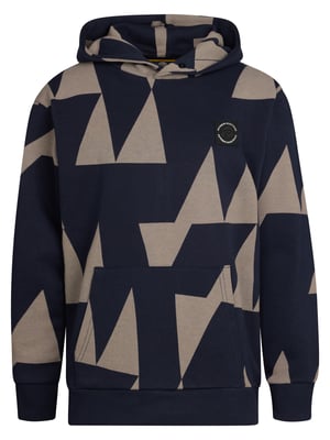 Petrol Industries - Jongens Geometrische Hoodie Lassen - Blauw
