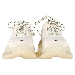 Balenciaga Triple S Clear Sole Sneakers in Cream Polyester