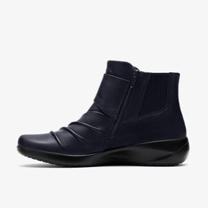 Kaetlyn Sara Navy Leather Boots
