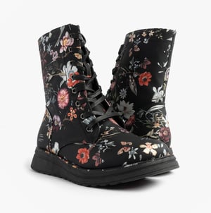 Heavenly Feet Heavenly Feet Martina4 Print Fantasy Womens Ankle Boots Black