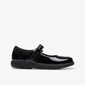 Jazzy Jig K. Black Pat Shoes
