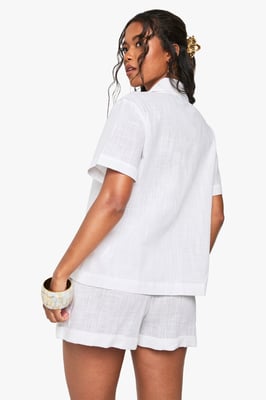 Linen Tie Front Beach Co Ord