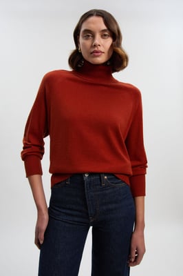 Cashmere Blend Roll Neck Oversize Jumper