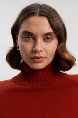 Cashmere Blend Roll Neck Oversize Jumper