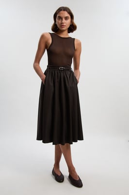 Tailored Marl Full Skirt