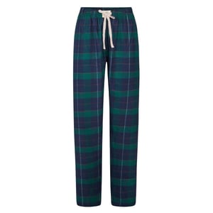 Happy Shorts Dames kerst pyjama set shirt + broek giftbox grijs/groen geruit flanel
