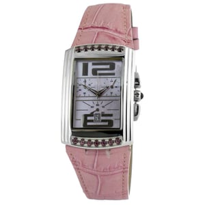 Chronotech Ct7018b02 Rosa Läderklocka