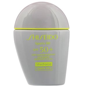 Shiseido Sports BB Cream SPF50+ Quick-Dry WetForce, Zeer Donker, 30ml