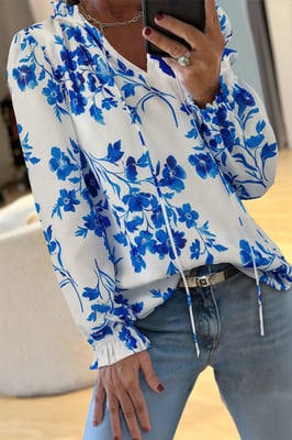 Floral Ruffle Long Sleeve Top