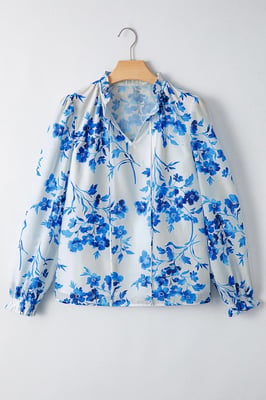 Floral Ruffle Long Sleeve Top