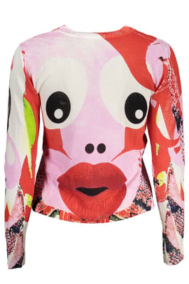 Abstract Gezicht Gebreide Pullover Trui