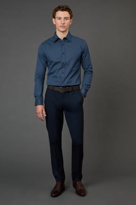 Black Print Slim Fit Long Sleeve Shirt
