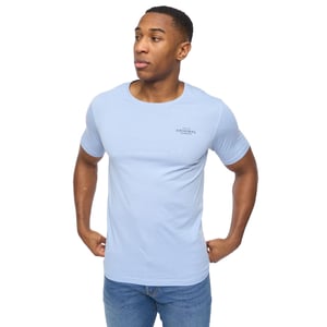 Crosshatch Heren Basicnatural T-shirt (Pakket van 5) (Wit/Marineblauw/Denim/Blauw/Grey Marl)