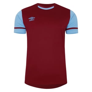 Umbro Heren Cavelle Jersey T-Shirt (Nieuw bordeaux/blauw)