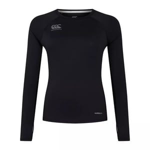 Canterbury Womens/Ladies Super Light Long-Sleeved T-Shirt (Black/Gunmetal Grey)
