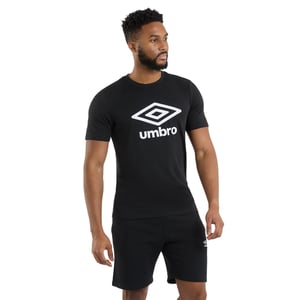 Umbro Heren Stacked Logo T-Shirt (Briljant wit/zwart)
