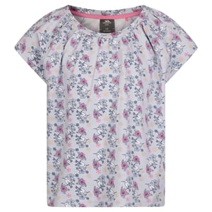 Trespass Girls Josey Flowers Top (Grey Skies)