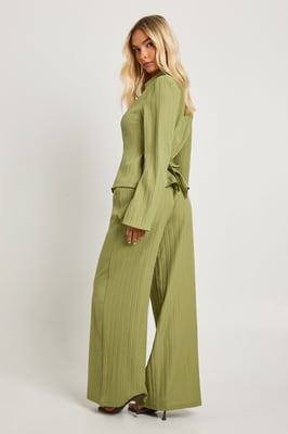 Textured Tie Back Shirt & Trouser Co-ord