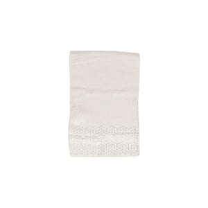 Witte Gebreide Sjaal met Textuurpatroon